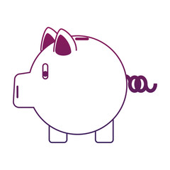 Piggy money saving symbol vector illustration graphic design