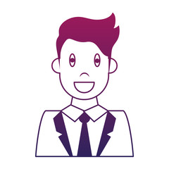 Businessman cartoon profile vector illustration graphic design