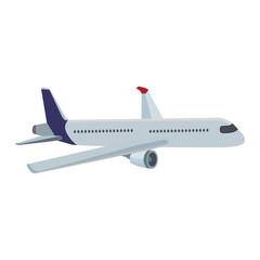 Jet airplane isolated vector illustration graphic design