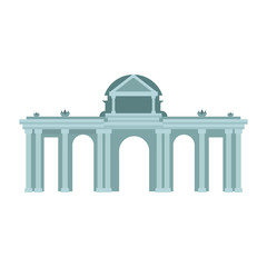 Greek temple building vector illustration graphic design