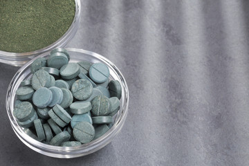 Spirulina powder and pills - Spirulina