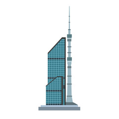 Skyscraper building company vector illustration graphic design
