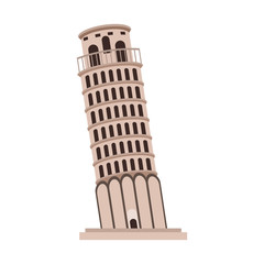 Pisa tower monument vector illustration graphic design