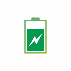green battery logo icon for environment