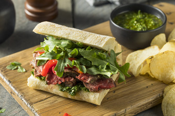 Homemade Beef Steak Sandwich