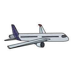 Fototapeta na wymiar Jet airplane isolated vector illustration graphic design