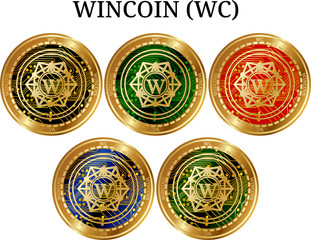 Set of physical golden coin WINCOIN (WC)