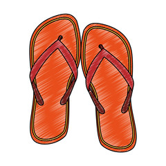 Flip flops sandals vector illustration graphic design