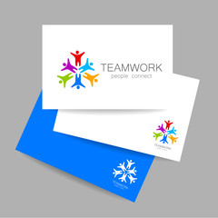 teamwork people connect design template