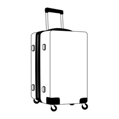 Travel lugage with wheels vector illustration graphic design