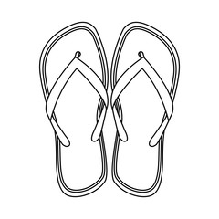 Flip flops sandals vector illustration graphic design
