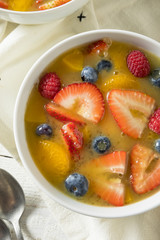Sweet Homemade Strawberry Fruit Soup
