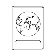 Passport identification document vector illustration graphic design