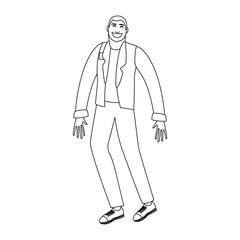 Happy businessman cartoon vector illustration graphic design