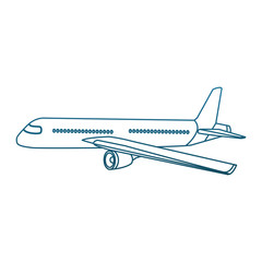 Jet airplane isolated vector illustration graphic design