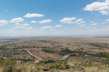 Maasai Mara vista from the high plateau