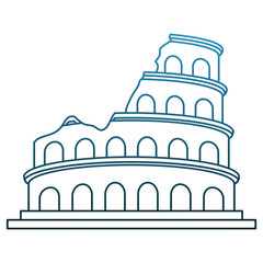 Rome coliseum monument vector illustration graphic design