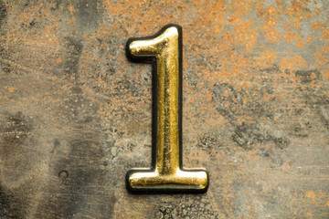 Number One Lettering