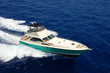 Sport Fishing Yacht Aerial