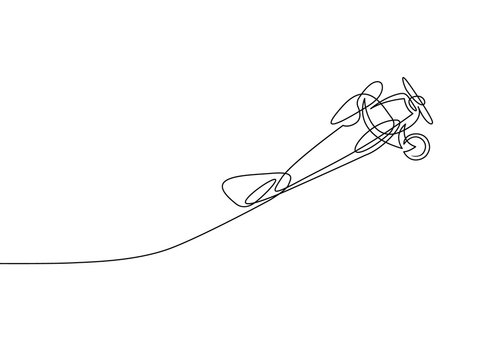 recommend clip art: biplane one line