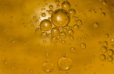 Yellow bubbles abstract background