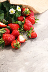 a bunch of raw fresh strawberries