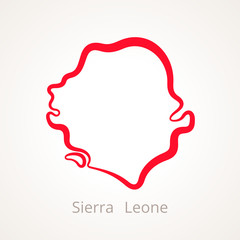 Sierra Leone - Outline Map