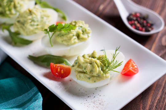 Avocado deviled eggs