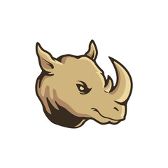 Rhino Head Mascot Icon Logo