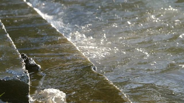Waves Hitting The Shore Stairs