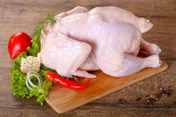 Raw chicken