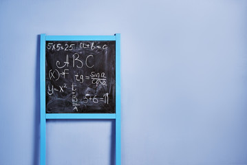 Blackboard in a classroom.