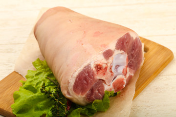 Raw pork knee