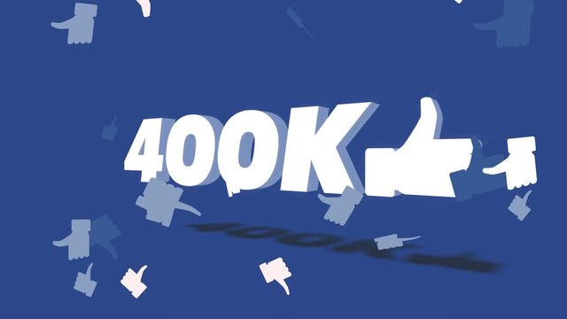 Social media 400K like Notification Icon