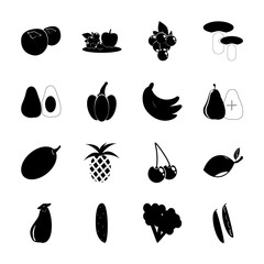 icon Fruits And Vegetables with berry, blood orange, goldcrest, foodstuff and mango