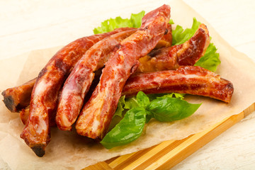 Smoked pork ribs