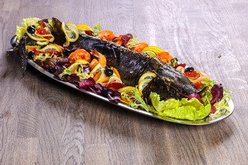 Straugeon with prawn