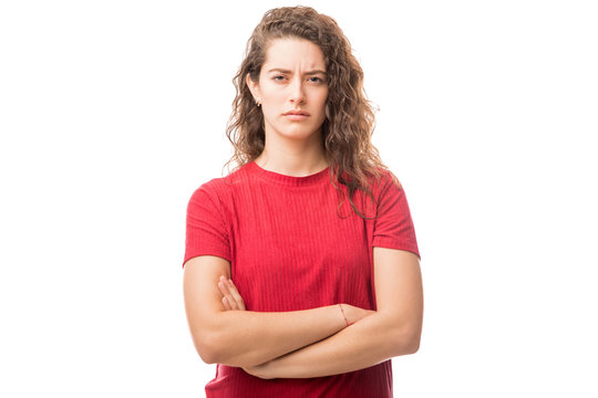 Young woman looking very upset