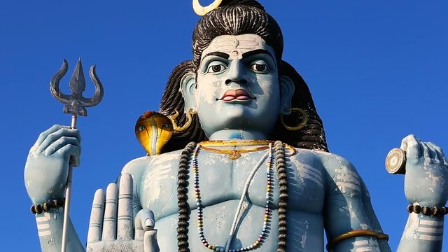 Koneswaram Temple territory. Hindu Shiva temple in Trincomalee, Sri Lanka. Hindu Holy Temple in Sri Lanka. The Mahadev temple is on top of a cliff above Trincomalee. Great Image of Lord Shiva.