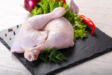 Raw chicken legs