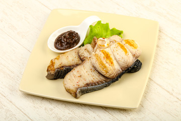 Grilled shark steak