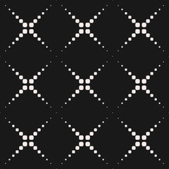 Vector geometric texture with small dots, flash, halftone crosses