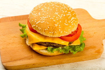 Burger with cheese