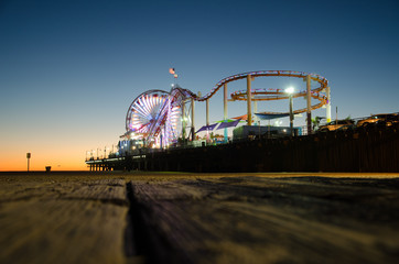 Naklejka premium Santa Monica Pier Sunset