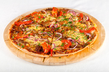 Beef pizza