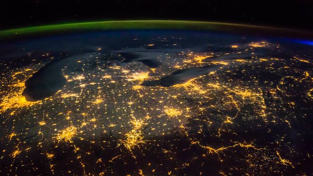 Lighting seen from the International Space Station over the earth with time Lapse 4K. Images courtesy of NASA Johnson Space Center