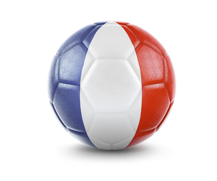 High qualitiy soccer ball with the flag of French Guiana rendering.(series)
