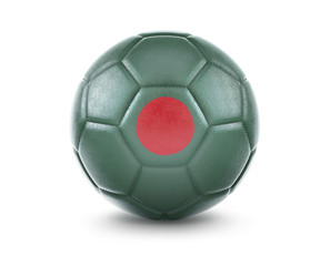 High qualitiy soccer ball with the flag of Bangladesh rendering.(series)