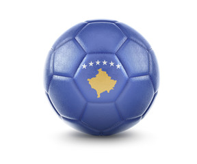 High qualitiy soccer ball with the flag of Kosovo rendering.(series)