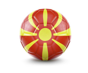High qualitiy soccer ball with the flag of Macedonia rendering.(series)
